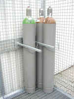 Flaschenhalter mit
Kettensicherung,
feuerverzinkt
