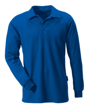 MULTINORM Langarm-Poloshirt 
kornblau*
EN ISO 11612/ EN 1149 / IEC61482 - Detail 1