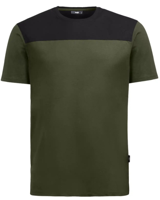T-Shirt KNUT
oliv/schwarz
60% Baumwolle / 40% recy. Polyester - Detail 1