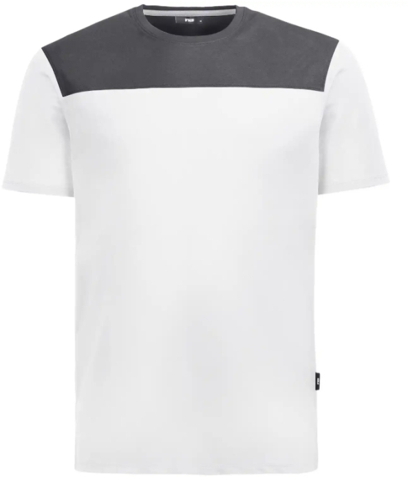 T-Shirt KNUT
weiß/anthrazit
60% Baumwolle / 40% recy. Polyester - Detail 1