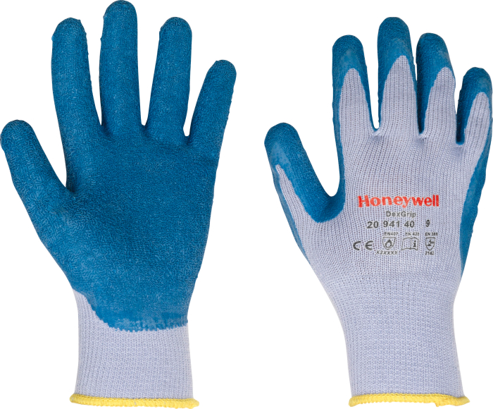Latex-Montagestrickhandschuh
DEXGRIP blau/grau
EN 388 / EN 407 - Detail 1