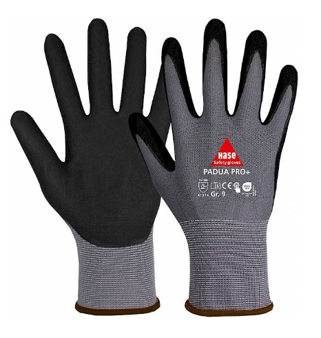 NITRIL-Montageschutzhandschuh 
PADUA PRO+ EN 21420/ EN 388
grau/schwarz* - Detail 1