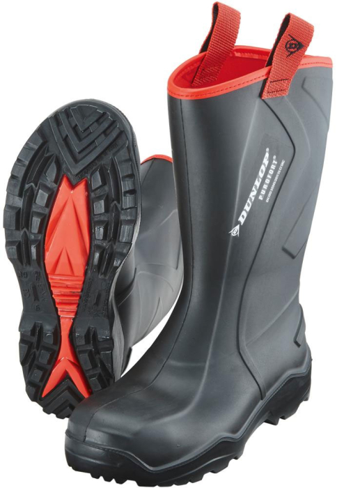 DUNLOP PU-Sicherheitsstiefel 
Purofort+ RUGGED schwarz 
EN ISO 20345 S5 CI SRC - Detail 1