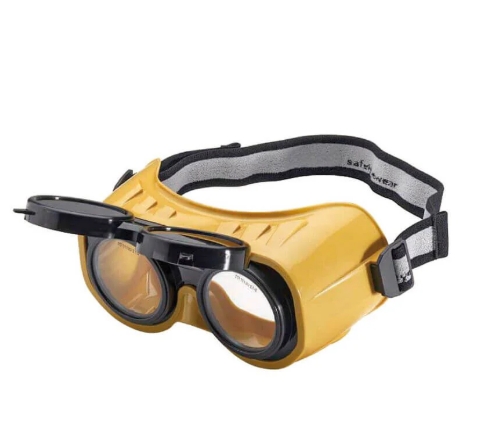 Kombi-Schweißerschutzbrille 
DIN 5 u. farblos* - Detail 1