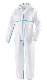 Einweg-Overall PREMIUM weiß
Typ 4B+5+6 - PSA-Kat. 3 - Detail 1