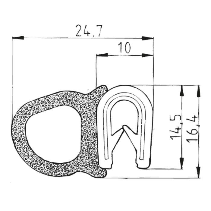 Kantensch. m.seitl. Di.-Profil
16.4x24.7mm/1-4.5mm Klemmb. - Detail 1