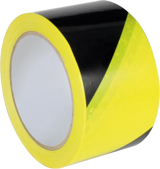 Warn-Selbstklebeband
gelb/schwarz diagonal
66 mtr lang : 60 mm breit - Detail 1