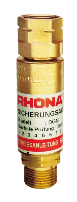 Sauerstoff-Flammenrückschlags.
Anbau am Druckm. - G 1/4