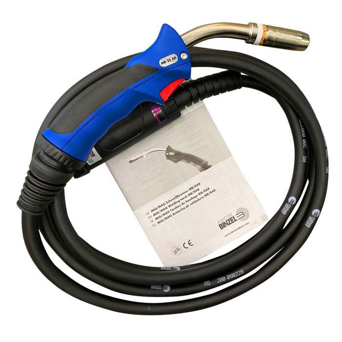 MB 25 AK - 3 mtr steckbar
MIG/MAG Schutzgas-Schweißbr.
komplett mit Schlauchpaket - Detail 1