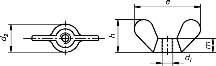 DIN 315 vz. M  5
Flügelmutter - Detail 1