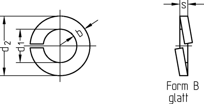 DIN 127 A2 B 14
Federring Form B - Detail 1