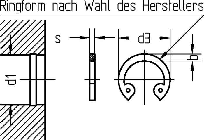 DIN 472  I  55 x 2.0
Sicherungsring f. Bohrungen - Detail 1