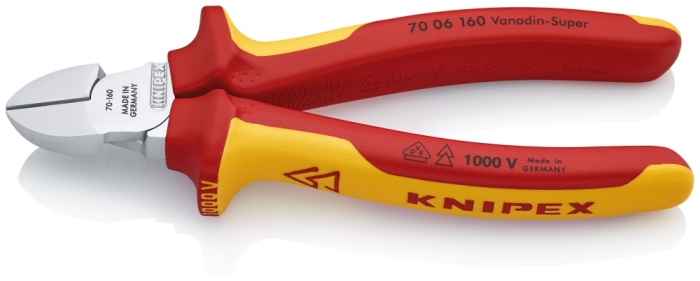 KNIPEX Nr. 7006 - 180
VDE-Seitenschneider 180 mm
VDE-geprüft 1000 V