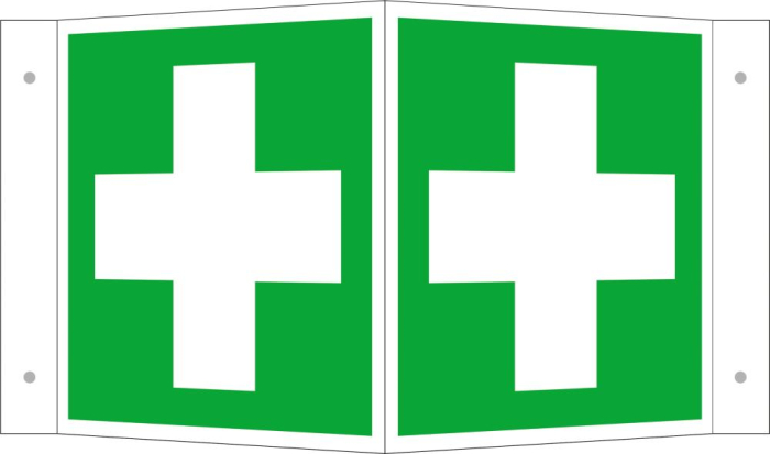 Hinweisschild Alu
B200xH200 mm Winkel
Erste Hilfe - Detail 1