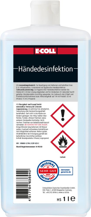 Händedesinfektion
1L
E-COLL - Detail 1