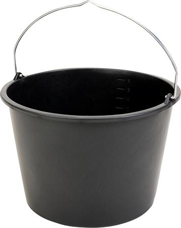 Baueimer 20L schwarz
Knopfbügel, L-Skala - Detail 1