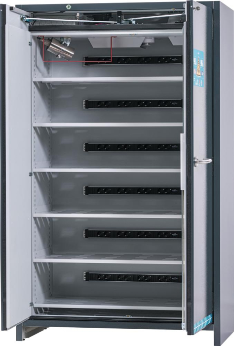 Sicherheitsschrank
ION-ULTRA-90 RAL 7016
6x Steckdosenleiste - Detail 1