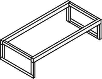 Fassbock für liegende
Lagerung von 2X200 l Fass - Detail 1
