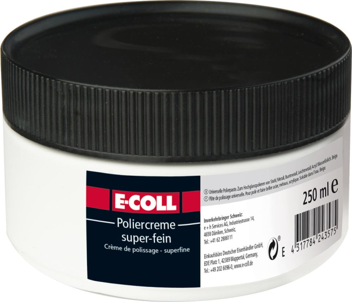 Poliercreme, super-fein
250ml Dose, beige
E-COLL - Detail 1