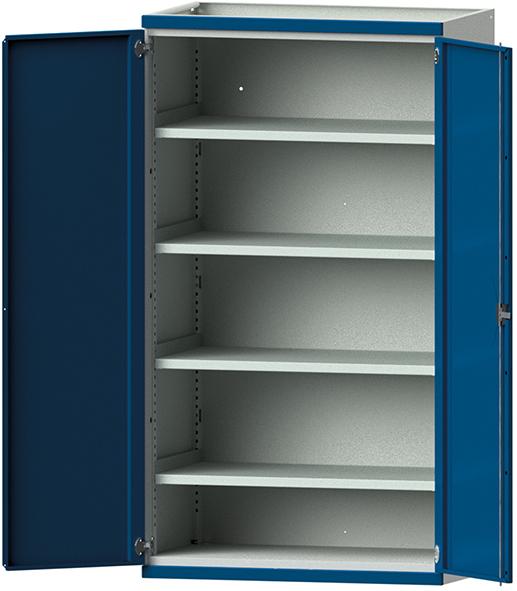 Schwerlastschrank
B1085xT630xH1950mm
RAL7035/5010 o.Mittelwand - Detail 1