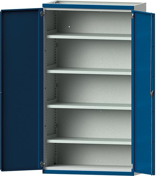 Schwerlastschrank
B1085xT500xH1950mm
RAL7035/5010 o.Mittelwand - Detail 1