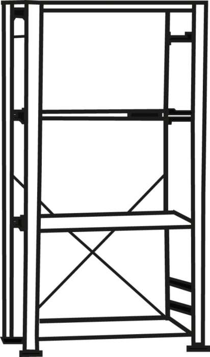 Steckregal dop. GR 250 kg
2000x1000x2x500mm RAL7035 - Detail 1