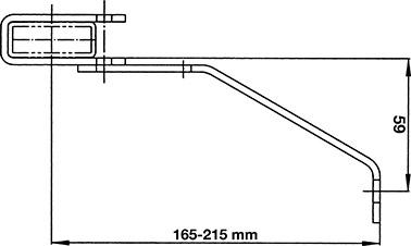 Wandhalter
verstellbar 165-215 mm
Edelstahl V4A - Detail 1