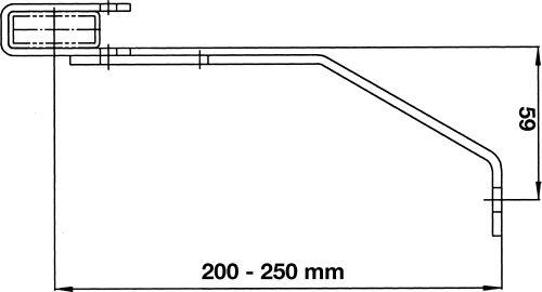 Wandhalter
verstellbar 200-250 mm
Stahl verzinkt - Detail 1