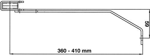 Wandhalter
verstellbar 360-410 mm
Edelstahl V4A - Detail 1