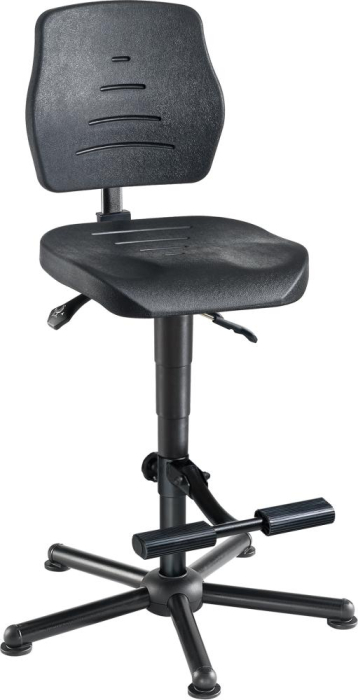 Arbeitsstuhl m. Fußstütze
 Pu-Garn.,580-830mm - Detail 1