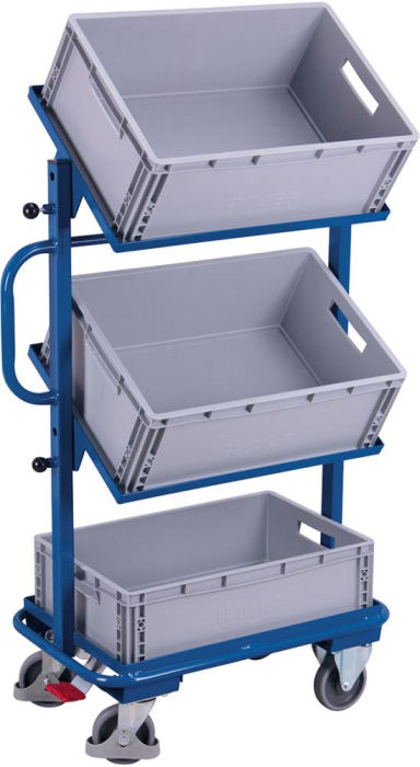 Beistellwagen 200 kg
mit Kästen neigbar - Detail 1