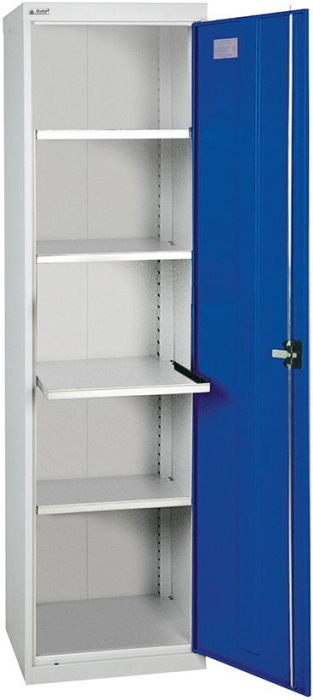 Werkzeugschrank
B500xT500xH1800 mm
RAL 7035/5010 - Detail 1
