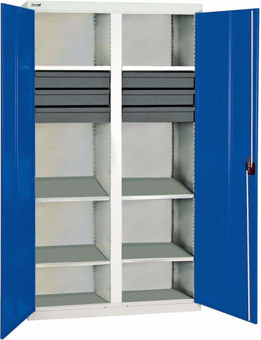 Werkzeugschrank
B1000xT500xH1800 mm
RAL 7035/5010 - Detail 1