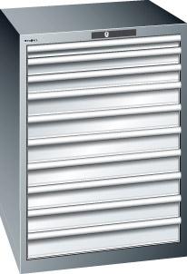 Schubladenschrank 36x36E
B717xT725xH1000mm
RAL 7035 - Detail 1