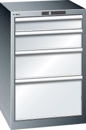 Schubladenschrank 27x27E
B564xT572xH850mm
RAL 7035 - Detail 1