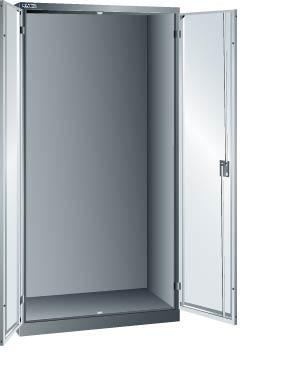 Flügeltürenschrank
B1000xT580xH1950mm
RAL 7035,Vollblechtür - Detail 1