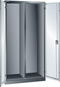 Flügeltürenschrank
B1000xT580xH1950mm
RAL 7035,Vollblechtür - Detail 1