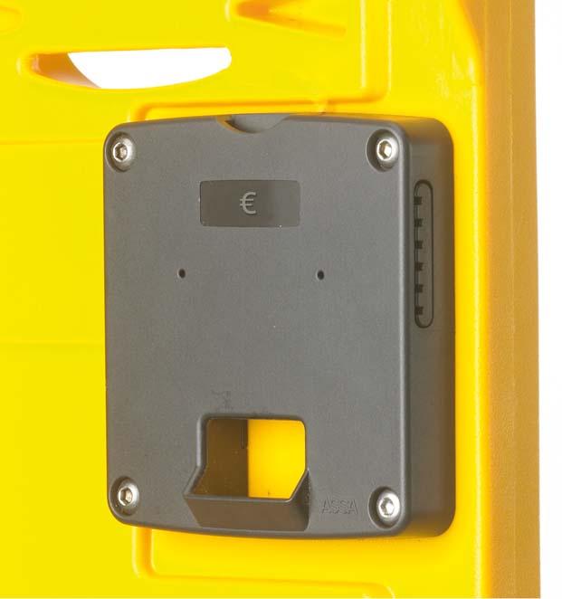 1-Euro-Münzschloss
mit Geldrückgabe - Detail 1