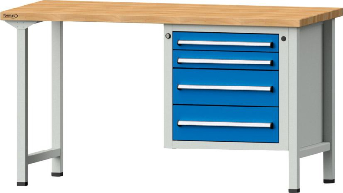 Format Kombi-Werkbank
B1500xT700xH840mm
RAL 7035/5012 BMP: 40 mm - Detail 1