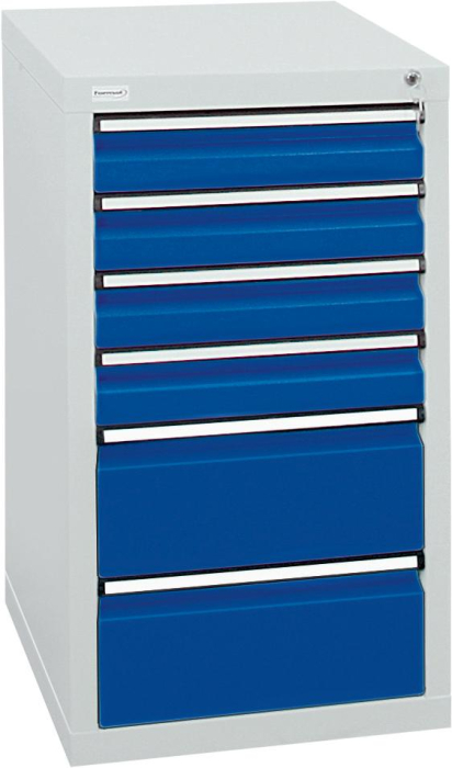 Format Schubladenschrank
B500xT500xH900mm
RAL 7035/5010 - Detail 1