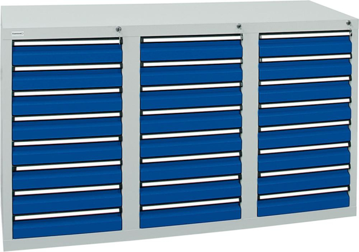 Format Schubladenschrank
B500xT1500xH900mm
RAL 7035/5010 - Detail 1