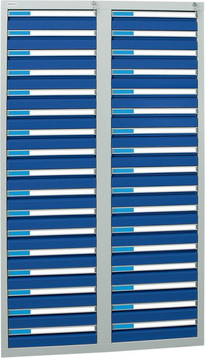 Format Schubladenschrank
B1800xT1000xH500mm
RAL 7035/5010 - Detail 1