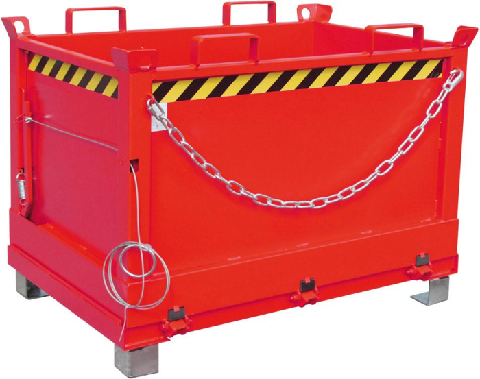 Klappbodenbehälter 500 l
B1245xT840xH845 mm
RAL3000 Tragkraft 1000kg - Detail 1