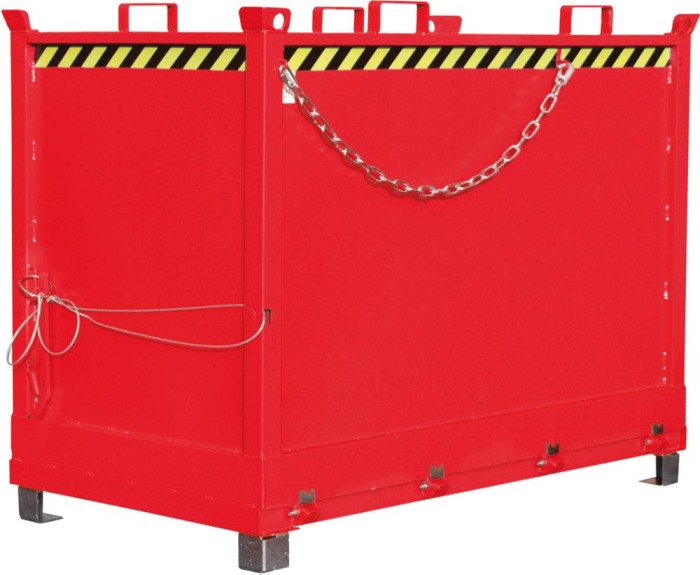 Klappbodenbehälter 2000l
B1845xT1040xH1445 mm
RAL3000 Tragkraft 1500kg - Detail 1