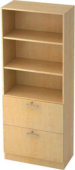 Kombiregalschrank
grau/Ahorn B 80cm abschl. - Detail 1