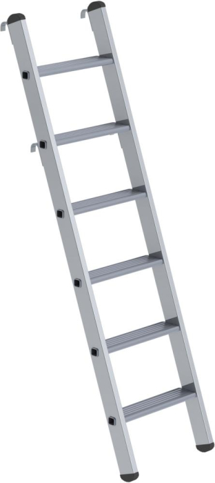 Alu-Regalleiter
6 Stufen, einhängbar
Leiterlänge 1,69 m - Detail 1