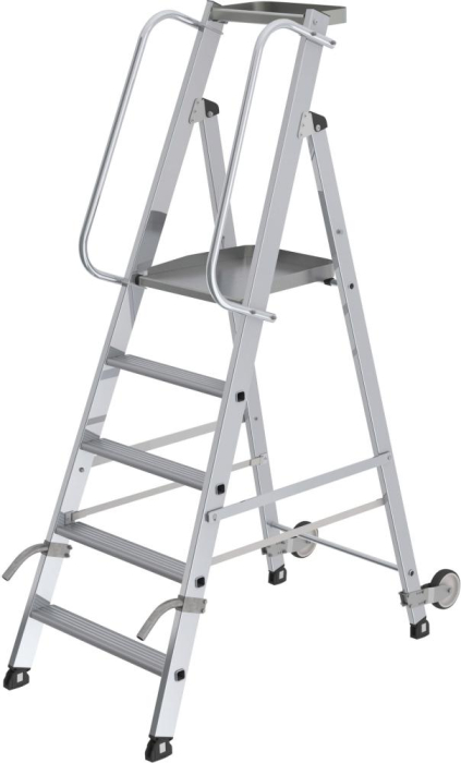 Alu-Stehleiter
5 Stufen, rollbar
Gesamthöhe 1,88 m - Detail 1