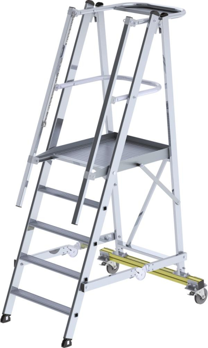 Alu-Podestleiter
5 Stufen mit Handlauf
Podesthöhe 1,15 m - Detail 1