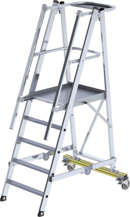 Alu-Podestleiter
6 Stufen mit Handlauf
Podesthöhe 1,38 m - Detail 1