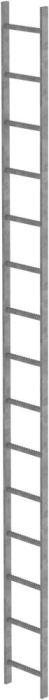 Schachtleiter
15 Sprossen L 4,20 m
B440 mm LW 300 mm - Detail 1